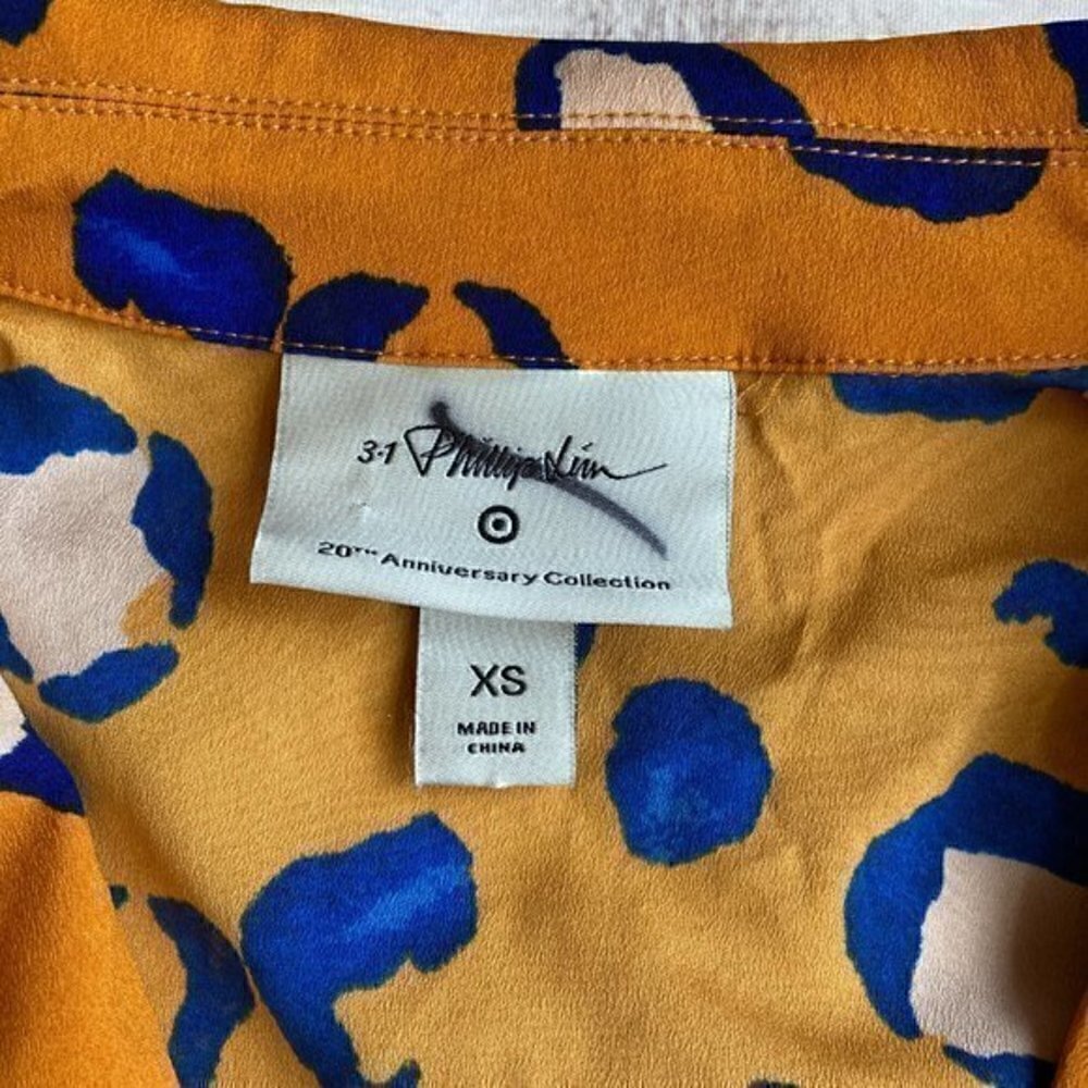 3.1 Phillip Lim x Target Orange Leopard Print Blazer Jacket Size XS - Picture 3 of 8